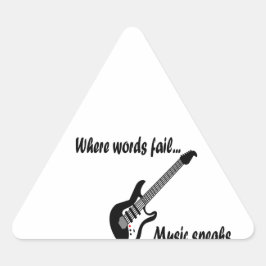 Waar woorden ontbreken, spreekt muziek sticker