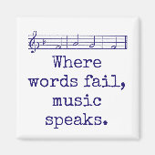 Waar woorden ontbreken, wordt muziek gesproken - m magneet (Voorkant)