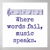 Waar woorden ontbreken, wordt muziek gesproken - m poster (Voorkant)