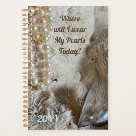 Waar zal ik mijn parels vandaag Draag worden? Planner (Voorkant)
