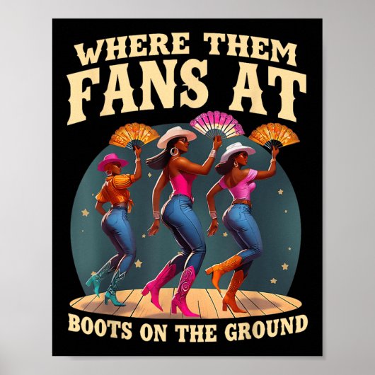 Waar ze fans bij Boots On Da Ground Black Dancing Poster (Voorkant)