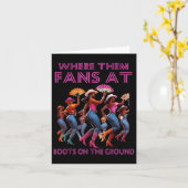 Waar ze fans op grappige laarzen op de grond omzoo kaart (Gele Bloem)