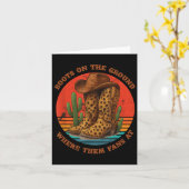 Waar ze fans op laarzen op de grond grafisch kaart (Gele Bloem)