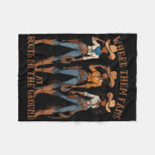 Waar ze fans zijn bij Boots on Da Ground Cowgirl L Fleece Deken (Voorkant (Horizontaal))
