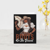 Waar ze fans zijn bij Boots on Da Ground Cowgirl L Kaart (Gele Bloem)