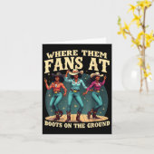 Waar ze fans zijn bij Boots on Da Ground Cowgirl L Kaart (Gele Bloem)