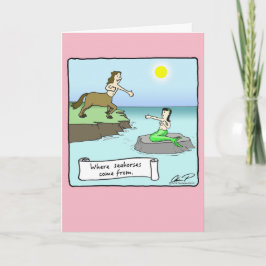 "Waar zeepaardjes vandaan komen" Valentijnsdag Kaa Feestdagen Kaart