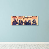Waar zijn de baby's? canvas afdruk (Insitu (Houten vloer))