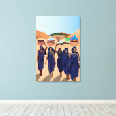 Waar zijn de baby's? canvas afdruk (Insitu (Houten vloer))