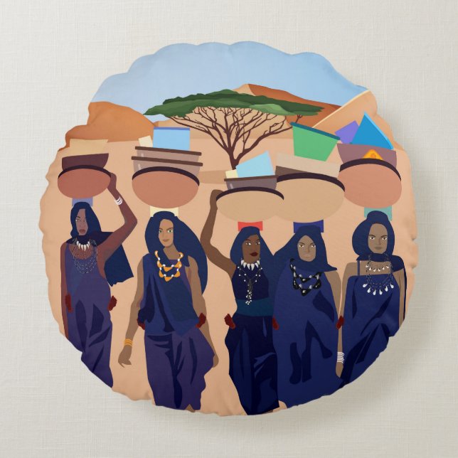 Waar zijn de baby's? rond kussen (Voorkant)