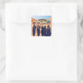 Waar zijn de baby's? vierkante sticker (Tas)