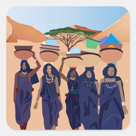 Waar zijn de baby's? vierkante sticker (Voorkant)