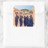 Waar zijn de baby's? vierkante sticker (Tas)