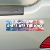 Waar zijn de banen? bumpersticker (Op auto)