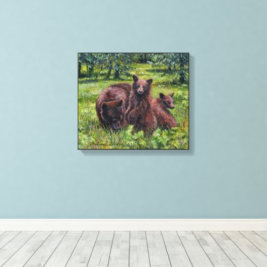 "Waar zijn Goldilocks?" Canvas Afdruk (Insitu (Houten vloer))