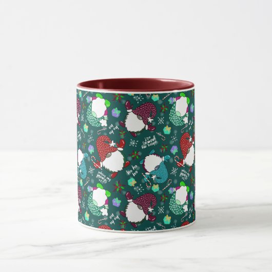 Waar zijn mijn kabouters? Kerst Gnomen-Forest Gree Mok (Midden)