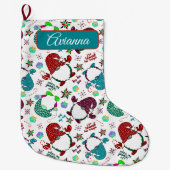 Waar zijn mijn kabouters? Vakantie Gnome-White Grote Kerstsok (Voorkant)