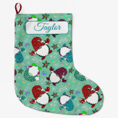 Waar zijn mijn kabouters? Vakantie Gnome-Zee Foam  Grote Kerstsok (Voorkant)