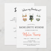 Waar zijn mijn stranden? reisroute per vrijgezel kaart (Voorkant / Achterkant)