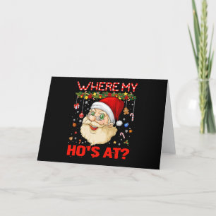 Waar zijn mijn vrienden deze kerst Santa volwassen Kaart