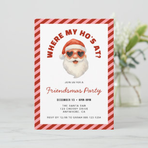 Waar zijn mijn vriendinnen op het Santa Friendsmas Kaart