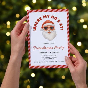 Waar zijn mijn vriendinnen op het Santa Friendsmas Kaart