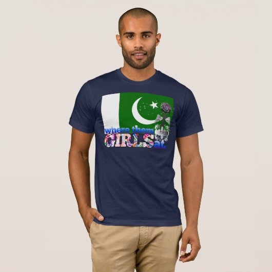 Waar zijn Pakistaanse meisjes? T-shirt (Voorkant volledig)