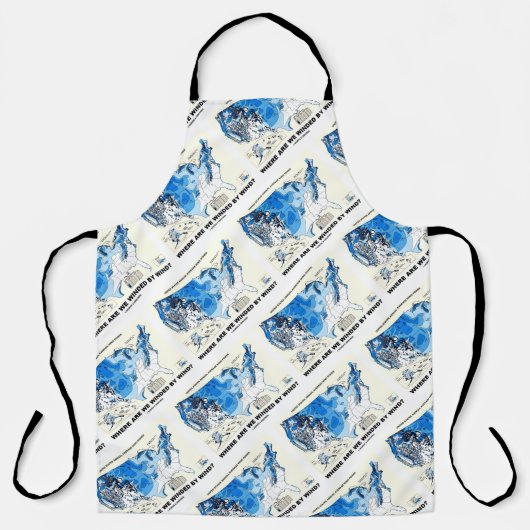 Waar zijn we in de wind? Windenergie Schort (Voorkant)