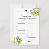 Waar zijn we lemonTheme spel vrijgezellenfeest spe Kaart (Voorkant)