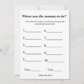 waar zijn we momy te zijn Thema spel baby l shower Aankondiging (Voorkant)