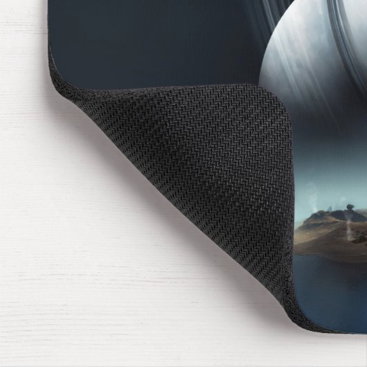 Waar zilverwaters — walvis — Mousepad Muismat (Hoek)