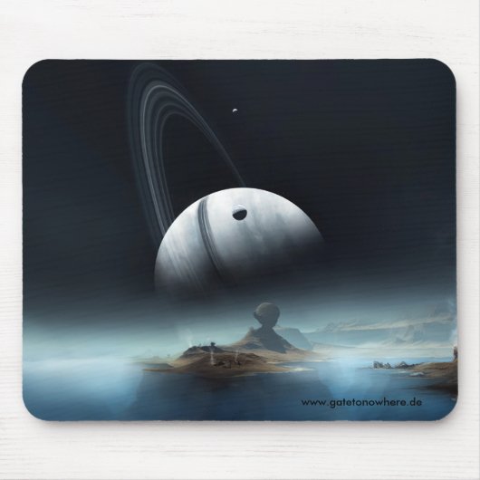 Waar zilverwaters — walvis — Mousepad Muismat (Voorkant)
