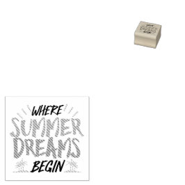 Waar zomerdromen beginnen tropisch paradijs rubberstempel