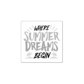 Waar zomerdromen beginnen tropisch paradijs rubberstempel (Afrduk)