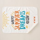 Waar zomerdromen beginnen tropisch paradijs sherpa deken (Voorkant (horizontaal))