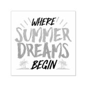 Waar zomerdromen beginnen tropisch paradijs zelfinktende stempel (Design)