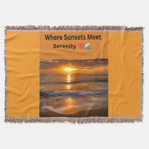 Waar zonsondergangen sereniteit ontmoeten ❤️🌊 deken