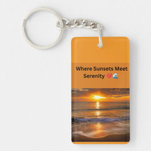 Waar zonsondergangen sereniteit ontmoeten ❤️🌊 sleutelhanger
