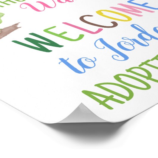Waarbij het welkomstteken van de Wachten op adopti Poster (Hoek)