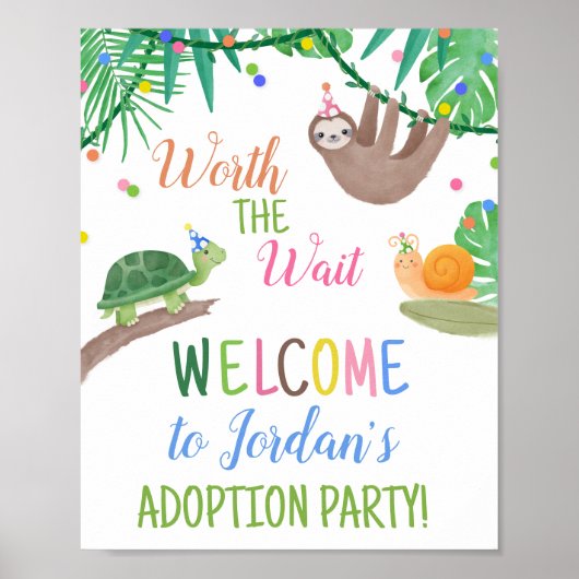 Waarbij het welkomstteken van de Wachten op adopti Poster (Voorkant)