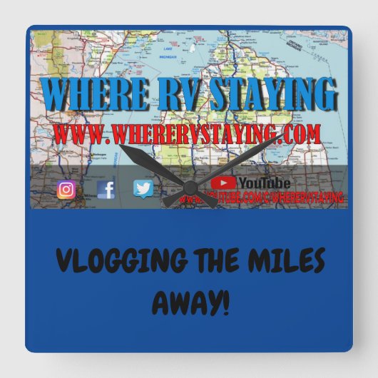 waarbij RV-stuurklok Vierkante Klok (Voorkant)