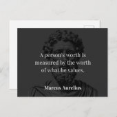 Waarde definiëren: Marcus Aurelius over Waarden Briefkaart (Voorkant / Achterkant)