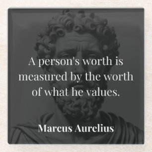 Waarde definiëren: Marcus Aurelius over Waarden Glazen Onderzetter