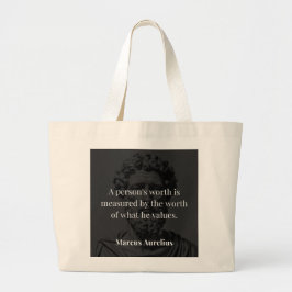 Waarde definiëren: Marcus Aurelius over Waarden Grote Tote Bag
