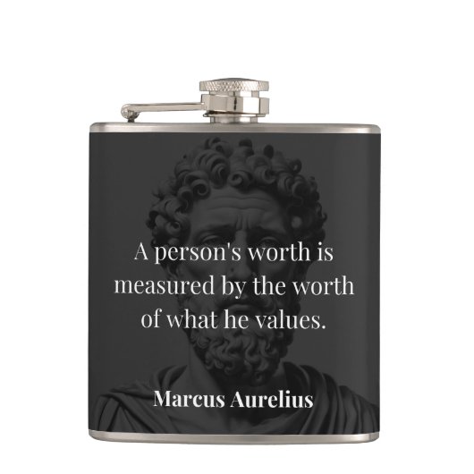 Waarde definiëren: Marcus Aurelius over Waarden Heupfles (Voorkant)