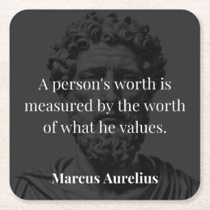 Waarde definiëren: Marcus Aurelius over Waarden Kartonnen Onderzetters