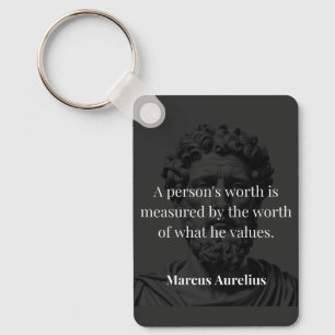 Waarde definiëren: Marcus Aurelius over Waarden Sleutelhanger