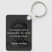 Waarde definiëren: Marcus Aurelius over Waarden Sleutelhanger (Achterkant)