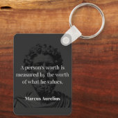 Waarde definiëren: Marcus Aurelius over Waarden Sleutelhanger (Achterkant)