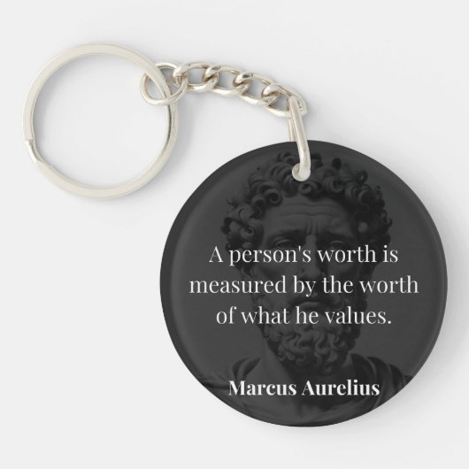Waarde definiëren: Marcus Aurelius over Waarden Sleutelhanger (Voorkant)